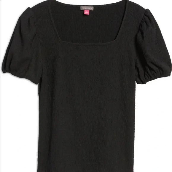 🎉🎉HOST PICK🎉🎉VINCE CAMUTO Puff Shoulder Top, Medium, Black, NWT - Picture 3 of 9